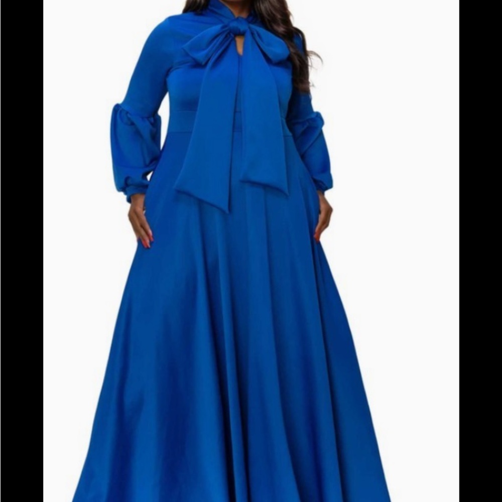 Elegant Blue Women's Dress